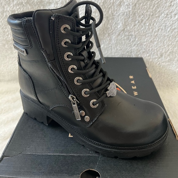 Harley Davidson Women’s Inman Mills Boot Black - Picture 7 of 9